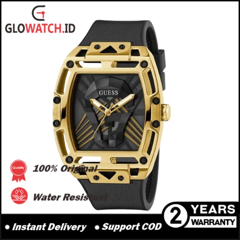 [Promo] Jam Tangan Pria Guess GW0500G1 Legend Dual Tone Dial Black Leather with Silicone Strap Origi