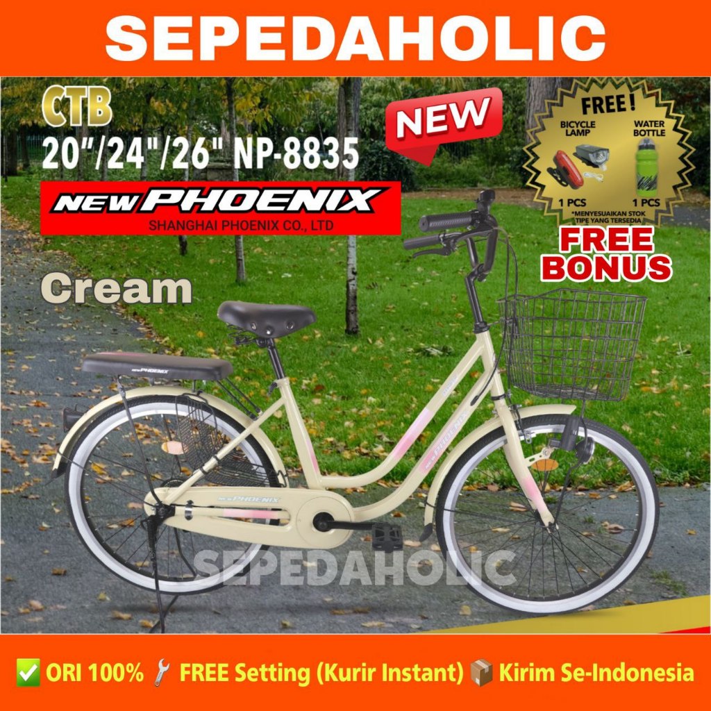 Sepeda City Bike PHOENIX NP 8835 Ukuran 20 24 26 Inch Keranjang Remaja Dewasa