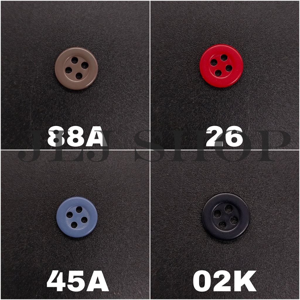 Kancing Kemeja Dinas / Kancing Baju 4 Lubang Warna