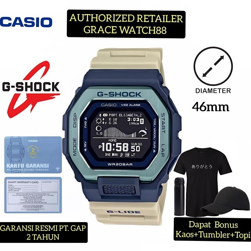 Jam tangan pria casio gshock GBX-100TT-2DR  gshock gbx-100tt-2dr gshock LIDE gbx-100