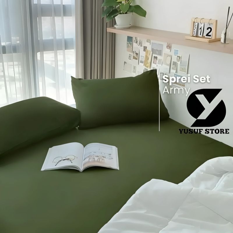 sprei polos army | sprei motif polos | seprei polos hitam | sprei polos estetik | seprei polos 120x2