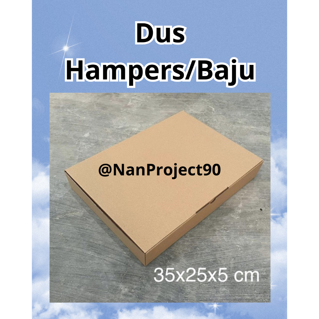 

Kardus uk 35x25x5 cm -- box Die Cut dan easy usage--