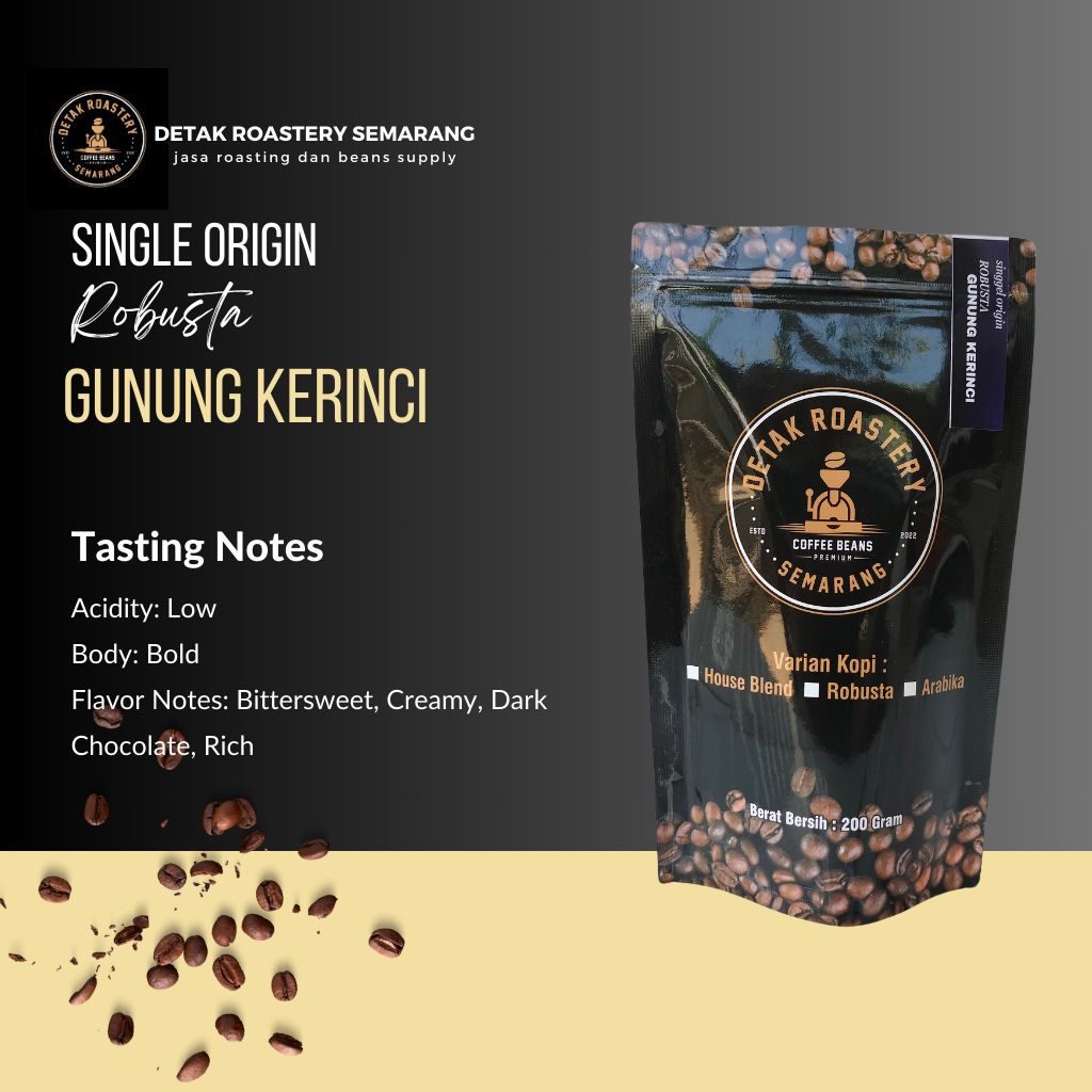

Kopi Robusta Kerinci Tersedia Biji/Bubuk