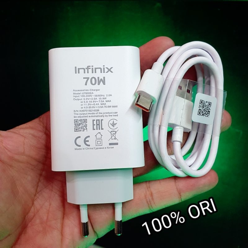 Charger Infinix Note 40 Pro 70W || Tecno Pova 6 Copotan HP Original 100% Asli