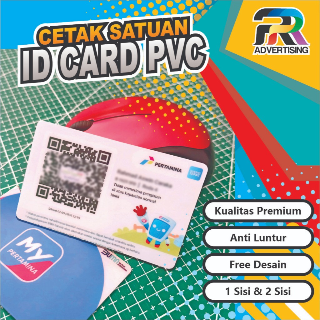 

cetak ID Card satuan - PVC IDcard kartu member anggota - name tag / nametek murah