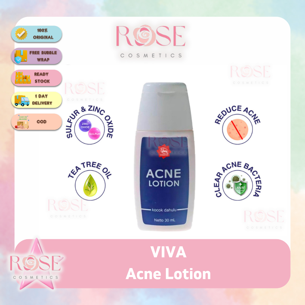 VIVA ACNE LOTION 30ML/CREAM JERAWAT/TOTOL JERAWAT