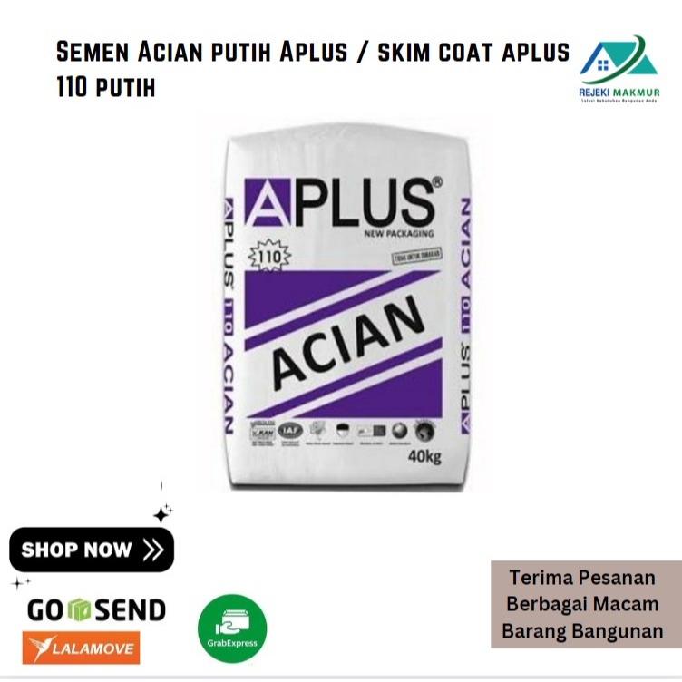 Semen Acian putih Aplus / skim coat aplus 110 putih