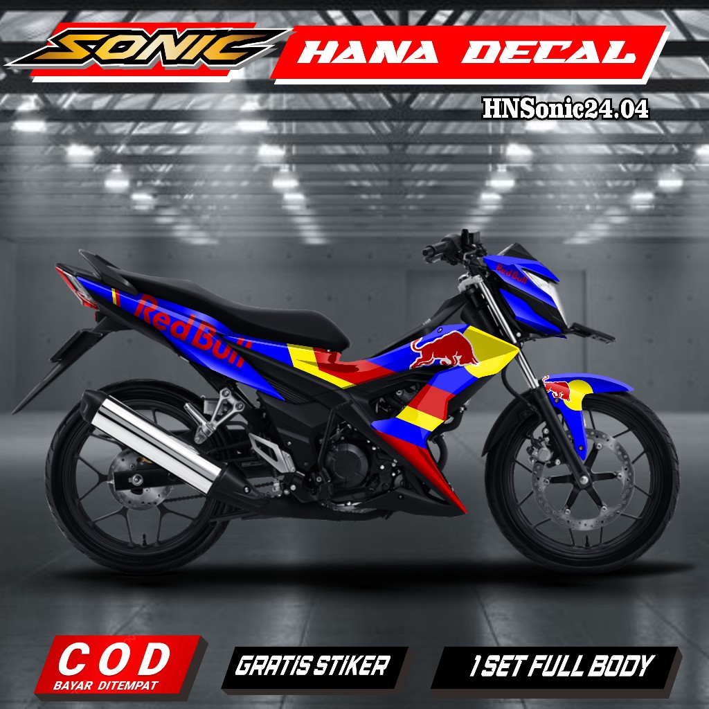 (COD) Decal Sticker Sonic 150 R Full body striping dekal stiker HN sonic 24.04