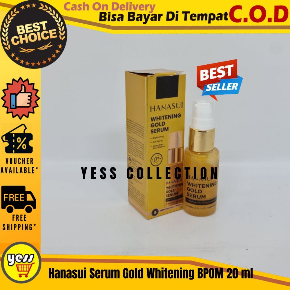 Hanasui Serum Whitening Gold BPOM 20 ml | Serum Hanasui Gold | Hanasui Serum Gold