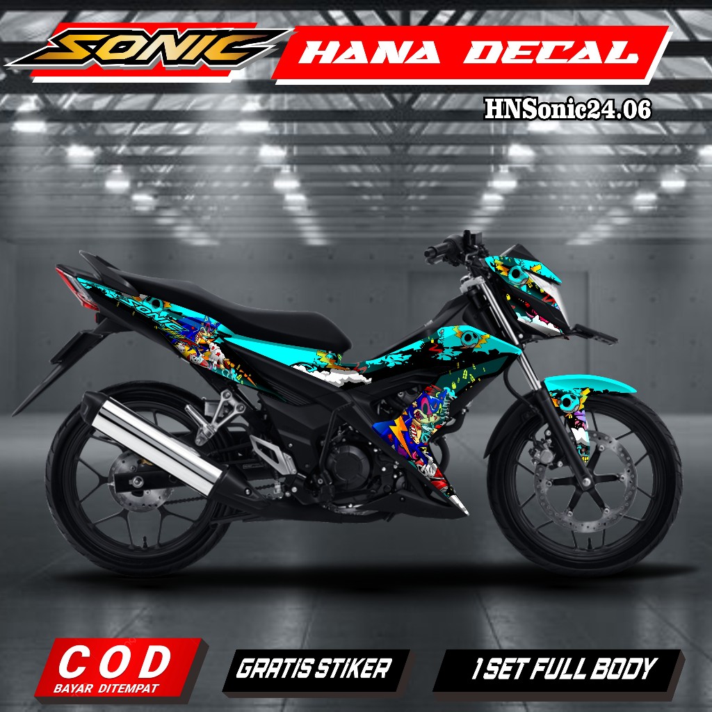 (COD) Decal Sticker Sonic 150 R Full body striping dekal stiker HN sonic 24.06