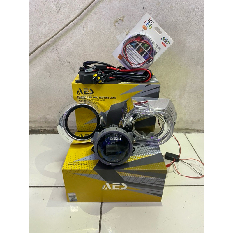 PAKET LAMPU BILED LENGKAP AES TURBO GEN 2 3Inch