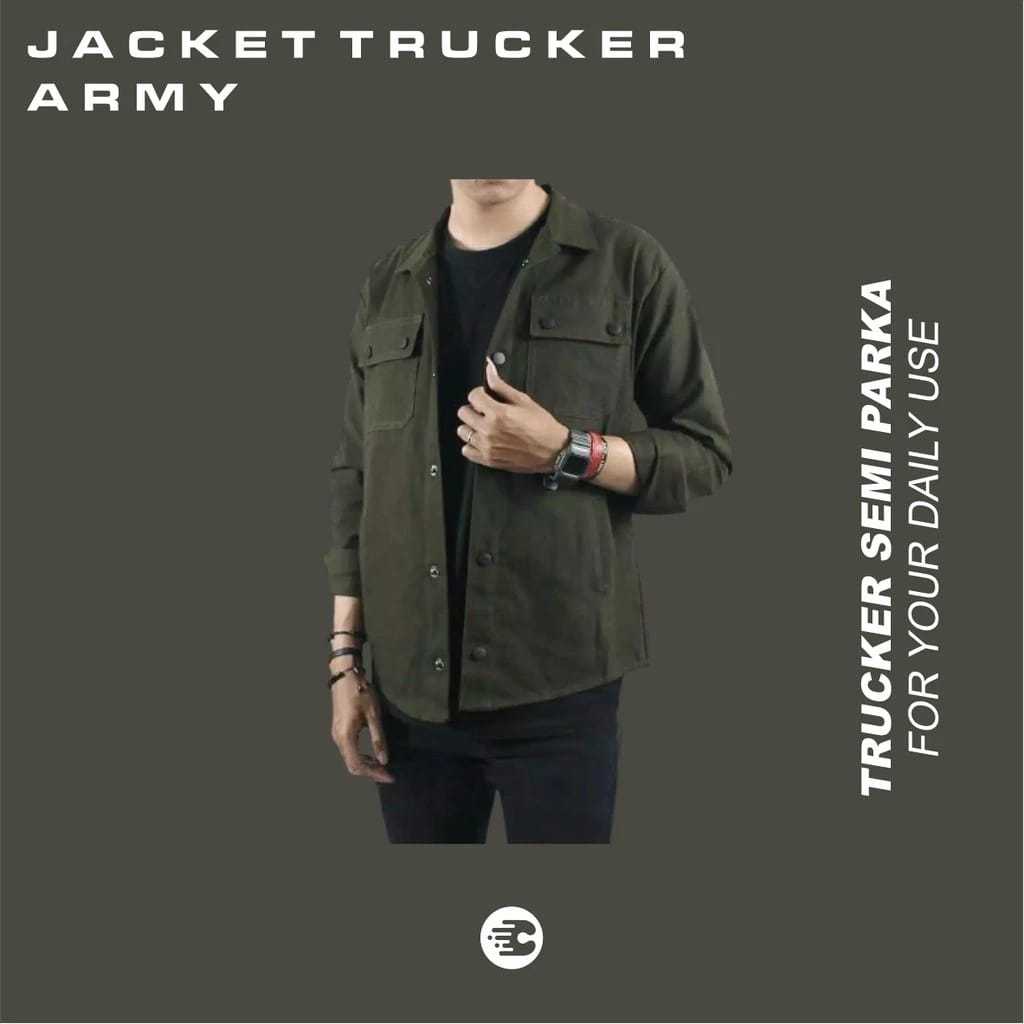 Jaket Trucker Semi Parka Premium/ Jaket Semi Parka Pria/ Jacket Semi Parka / Jaket Trucker Pria