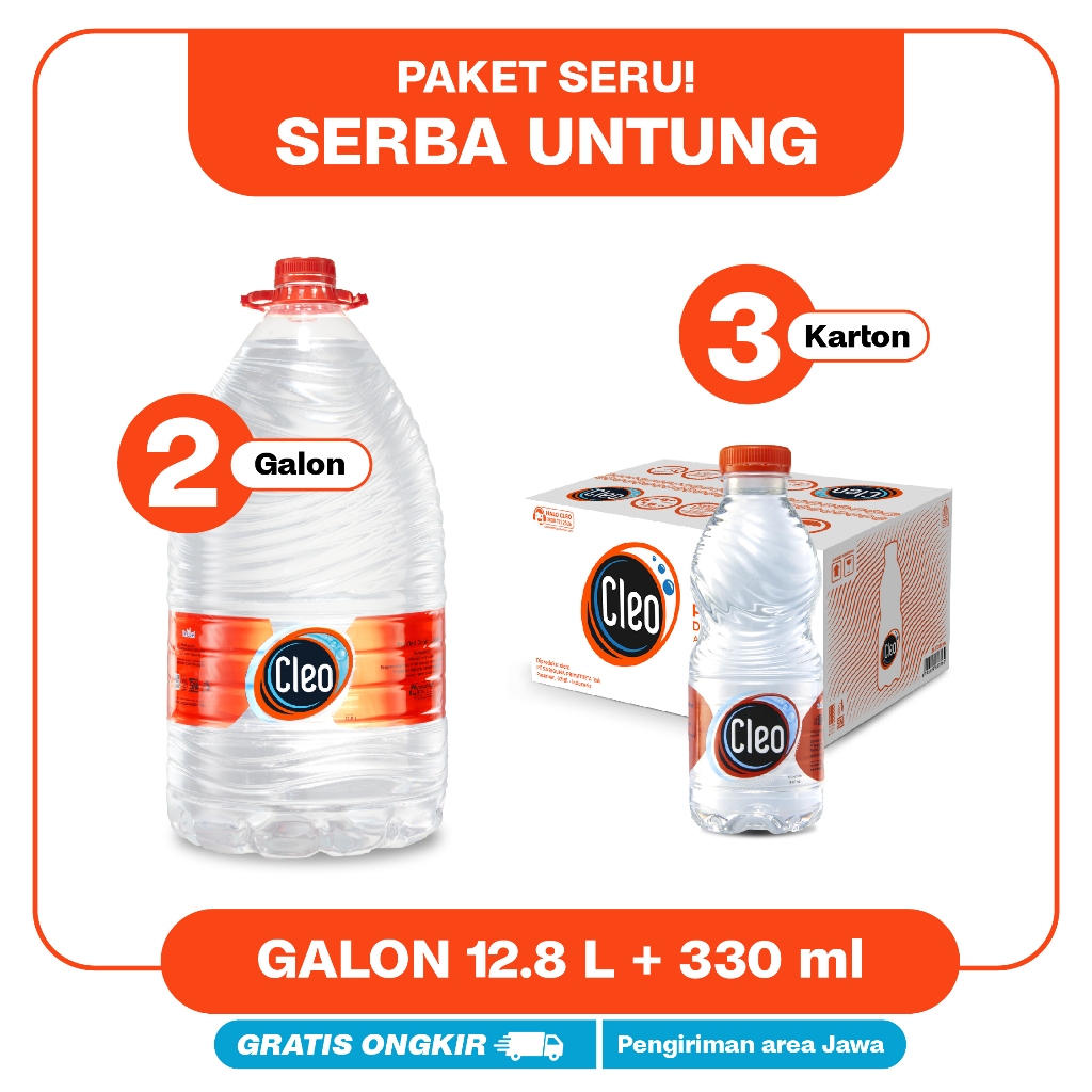 

Cleo Air Murni 2 Galon 12,8L + 330ml 3 karton