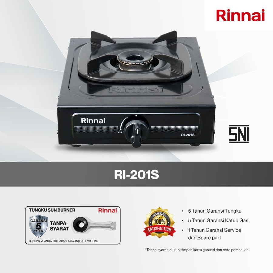 RINNAI Kompor Gas 1 Tungku RI-201S// Kompor Gas 1 Tungku RI-201 s