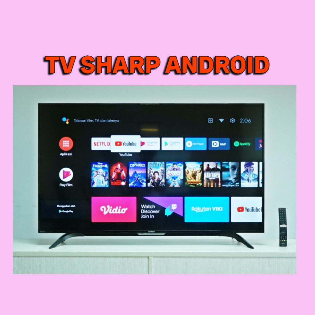 TV SHARP ANDROID 50'' TV LED SHARP YOUTUBE 50'' FREE ONGKIR SERANG KOTA