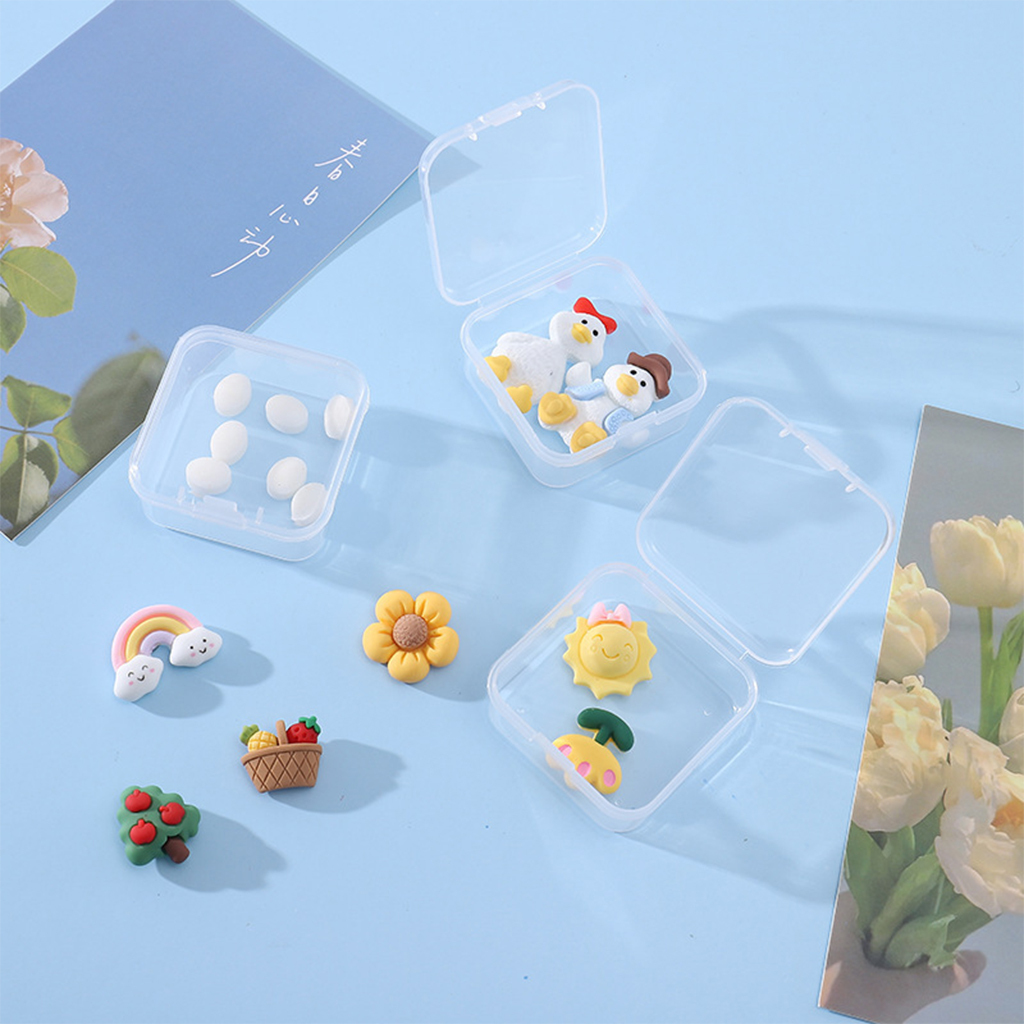 new kotak perhiasan mini transparan kotak obat aksesoris kecil / wadah kecil kotak plastik mini box