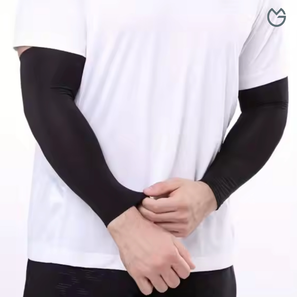 Manset Tangan Olahraga Pria Wanita Emga MT1E Panjang Polos Pelindung Lengan Pendek Arm Sleeves Unise