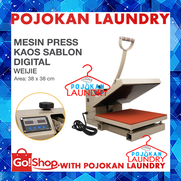 Mesin Press Kaos Sablon Digital 38 X 38/Mesin Press WEIJIE 38x38/Mesin Press Sablon/ Mesin Press Kao