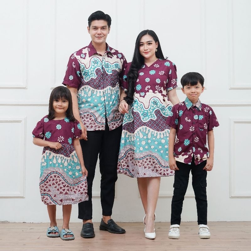 Dres Pesta Couple ammarjaya- Batik Couple Keluarga Premium