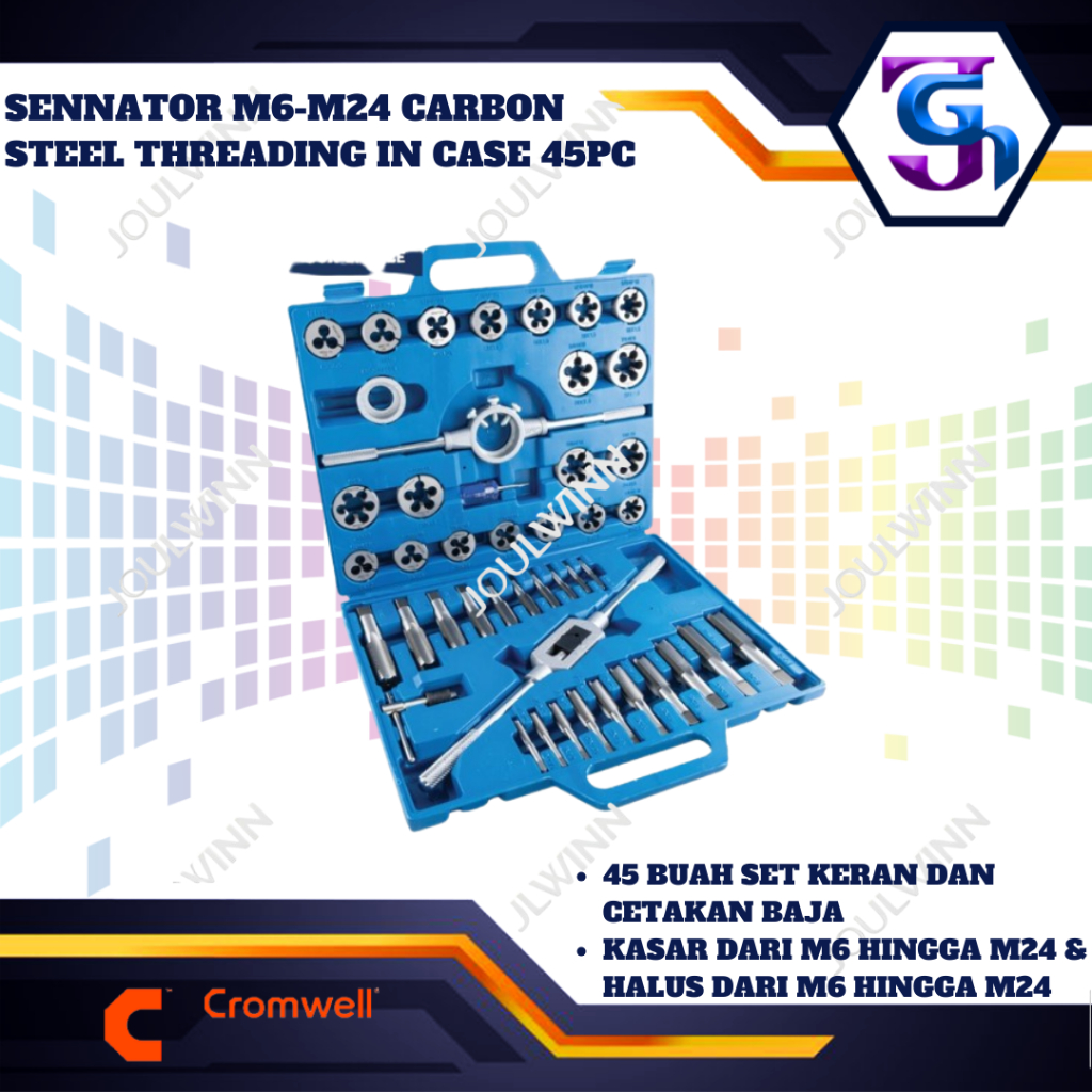 SENATOR M6-M24 CARBON STEEL THREADING IN CASE 45PC