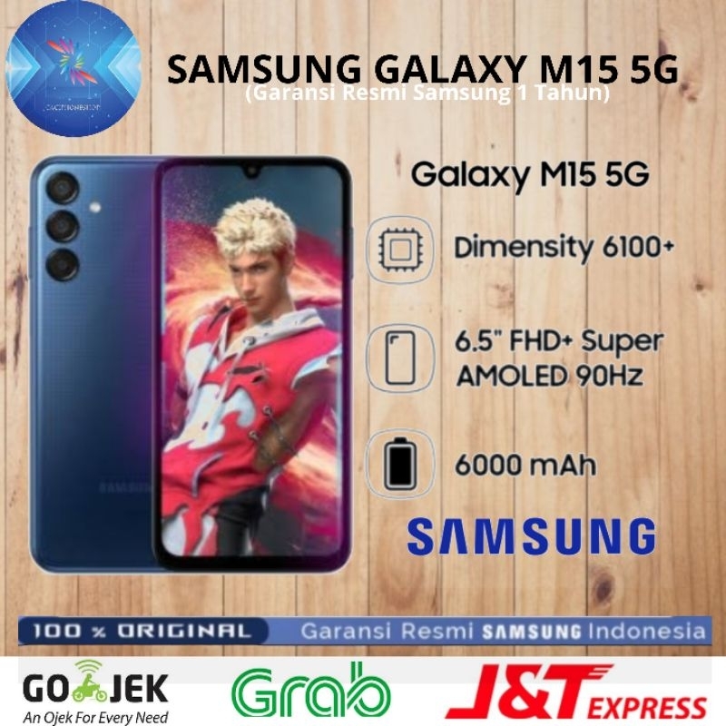 SAMSUNG GALAXY M15 5G NFC RAM 6GB MEMORY 128GB 6/128GB GARANSI RESMI SAMSUNG 1 TAHUN