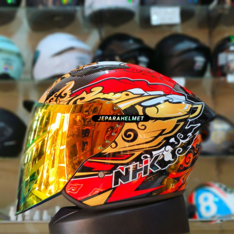 Helm NHK R1 ELITE Special GP Edition Ivan Ortola #6 Glitter Black Red Gold Original Paket Ganteng Li