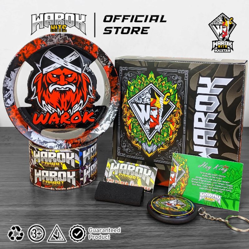 (ketebalan Sedang) Bladu/Gulungan Motif KEPALA WAROK MERAH V2 Ukuran 4 Inch GRATIS TAMBAH NAMA (BEBA