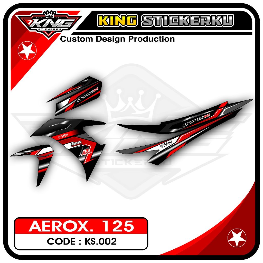 Sticker Striping List Variasi Aerox 125 - Stiker Striping Aksesoris Motor Aerox 125. KS.02