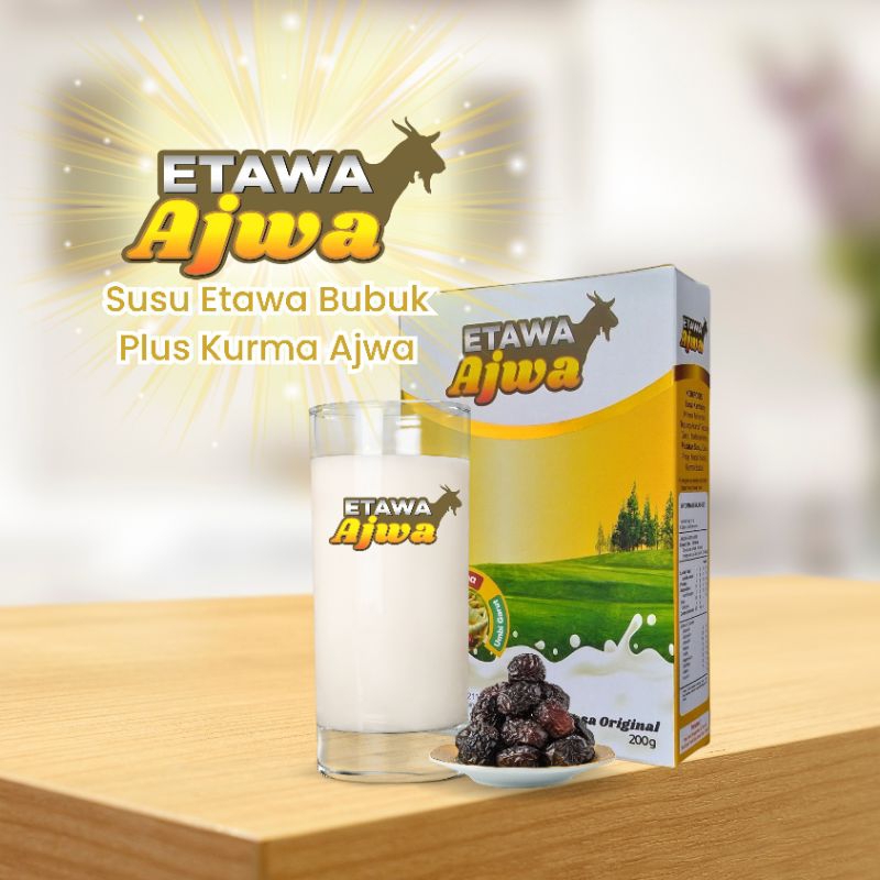 

Susu Kambing Etawa Ajwa plus kurma ( Atasi perlambungan ) 200 grm