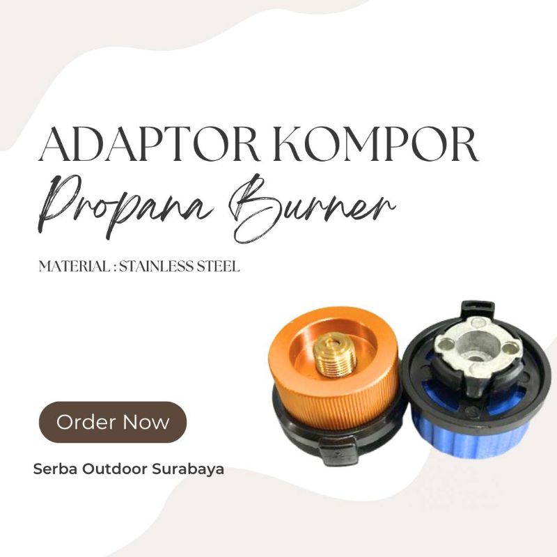 Konektor Gas Kaleng Portable Sparepart Alat Penghubung Kompor untuk Camping Piknik