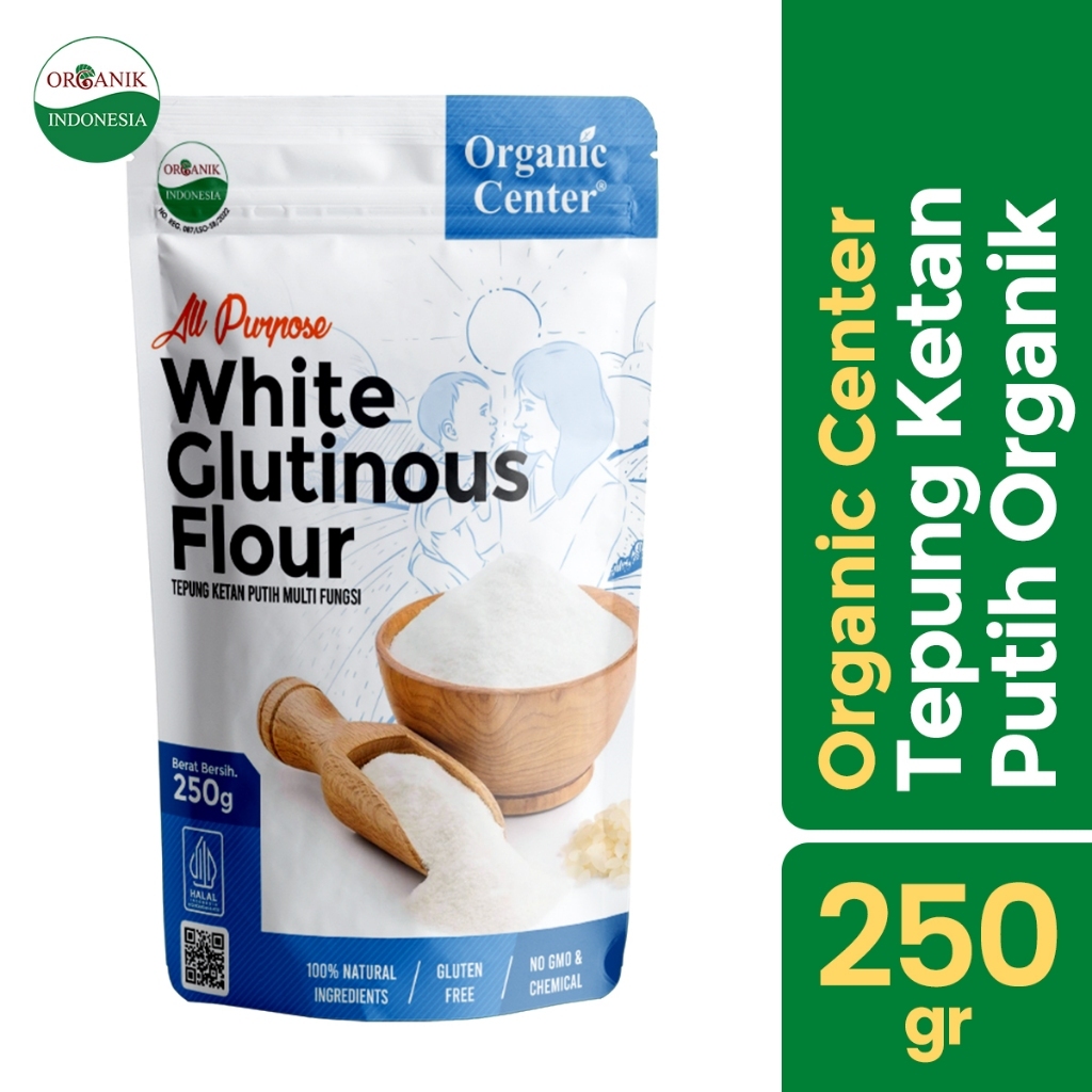 

Organic Center - Tepung Beras Ketan Putih (White/Milk Glutinous Flour) 250gr