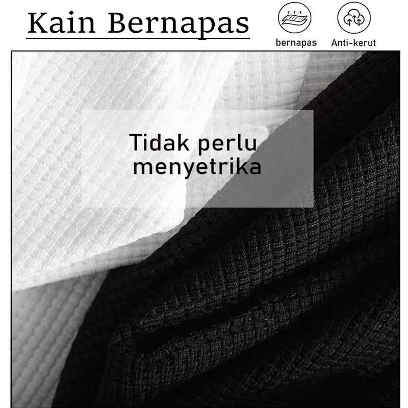 Hot Deals Baju Setelan Pria Kain Wafel Korea Style Outfit Oversize Baju Korea Cowok Baju Korean