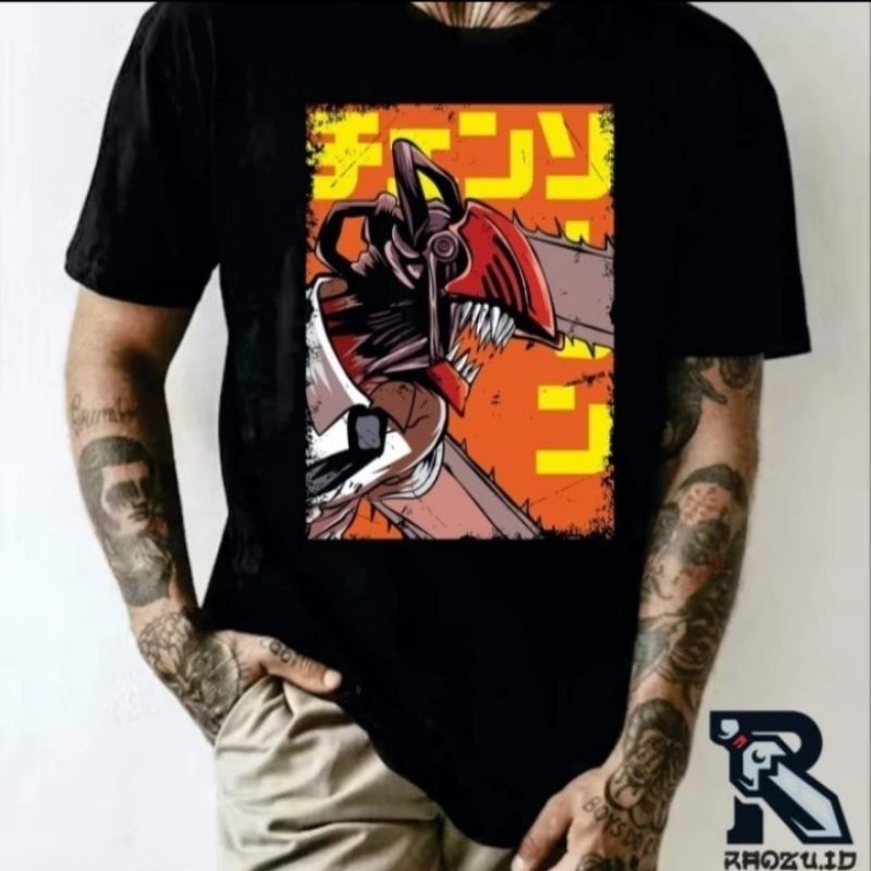 kaos t-shirt  chainsaw man