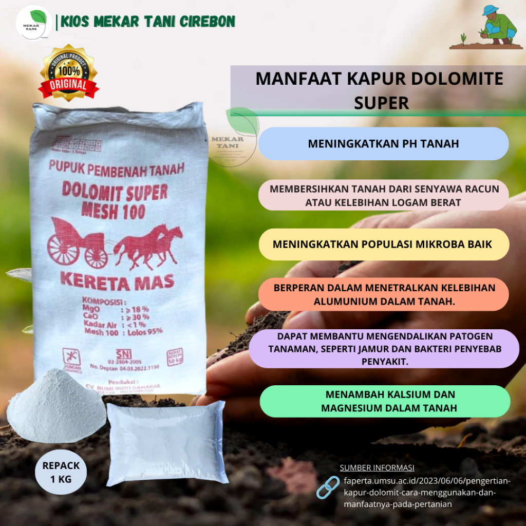 KAPUR DOLOMITE SUPER REPACK 1 KG /MESH 100