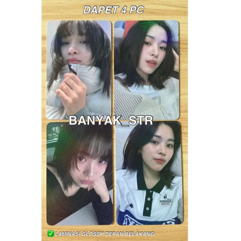 [DAPET 4 PC] 4 SET PHOTOCARD RYUJIN ITZY SELCA UNOFFICIAL / 4 PC RYUJIN SELCA
