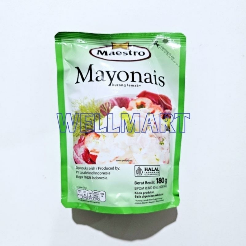 

Maestro Mayonais Original 180gr Mayonnaise Pouch Mayones Kurang Lemak