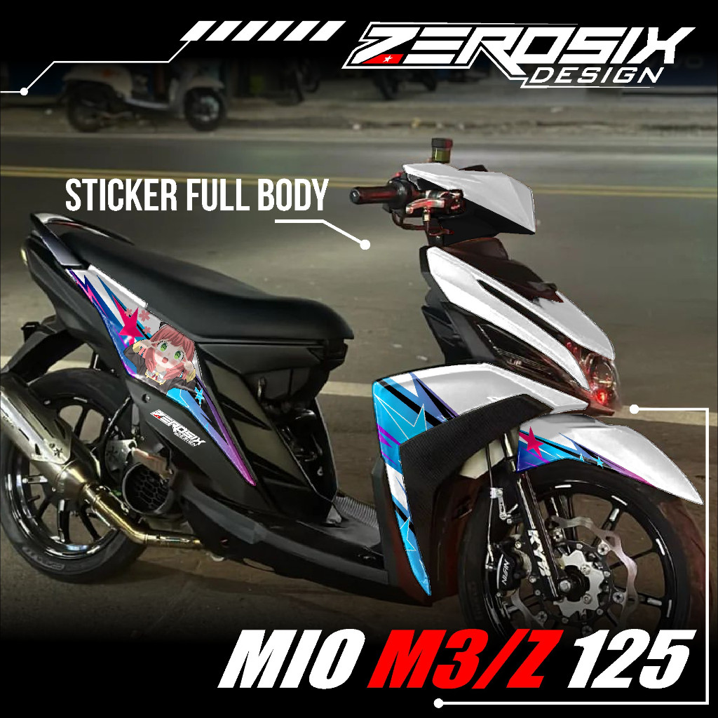 (COD) Decal Sticker Motor Yamaha Mio M3 125 Mio Z Full Body Stiker Striping Mio M3 Motif Anime Anya