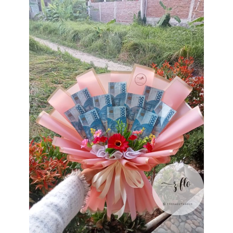 Buket Uang 50rb 10 lembar