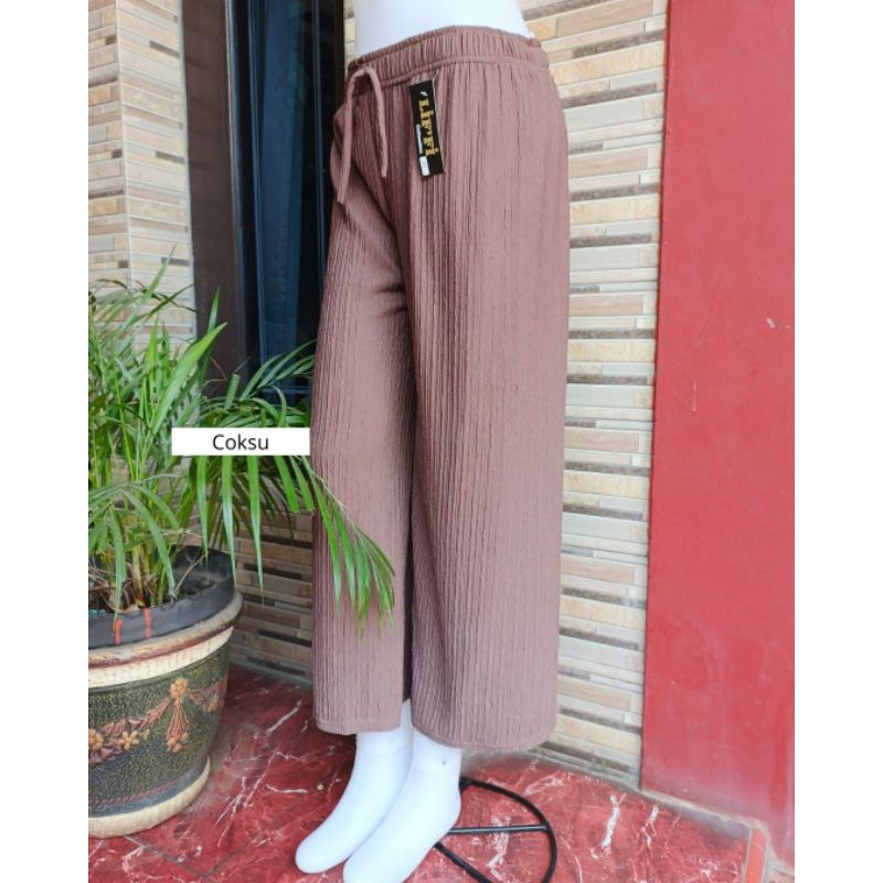 Celana Kulot Panjang Wanita Jumbo Muat Bb 60 kg Bahan babat premium