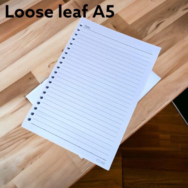 

[BY TOOKE] LOOSE LEAF A5 25 LEMBAR/KERTAS FILE ISI BINDER/LOOSE LEAF KERTAS HVS 100GSM 20 RING