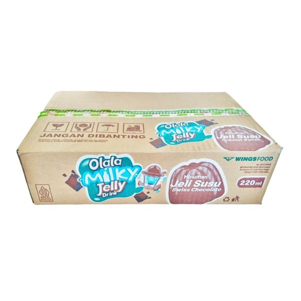 

Olala Milky Jelly Drink Rasa Swiss Chocolate/Cokelat Swiss [24x220mL]