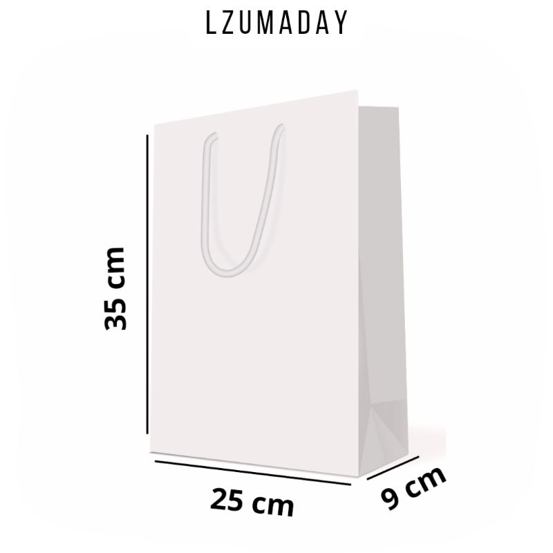 

LZ055 - Paperbag Putih Polos uk 35x25x9