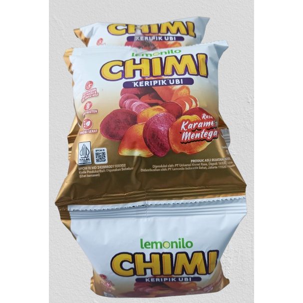 

CHIMI Keripik Ubi Lemonilo Rasa Karamel Mentega 1Rcg 10x10gr