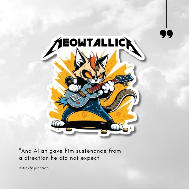 

sticker meowtallica / sticker aesthetic / sticker tumblr /stiker premium / stiker hp / stiker laptop / stiker helm / stiker tahan air |SJ | A1