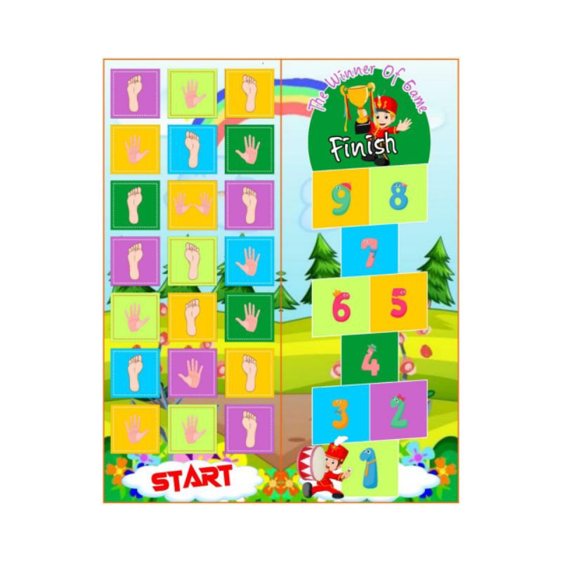 mainan edukasi jejak kaki tangan free stiker label buku