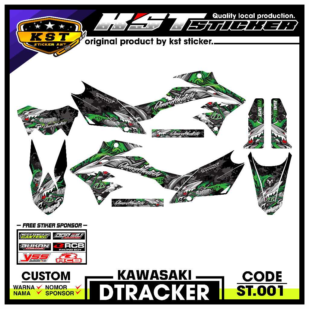 Striping Dtracker - Sticker Striping Kawasaki Dtracker. ST 001