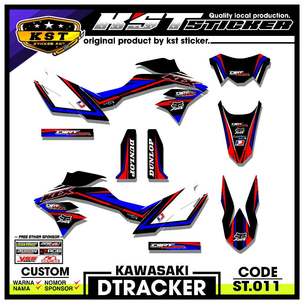 Striping Dtracker - Sticker Striping Kawasaki Dtracker. ST 011