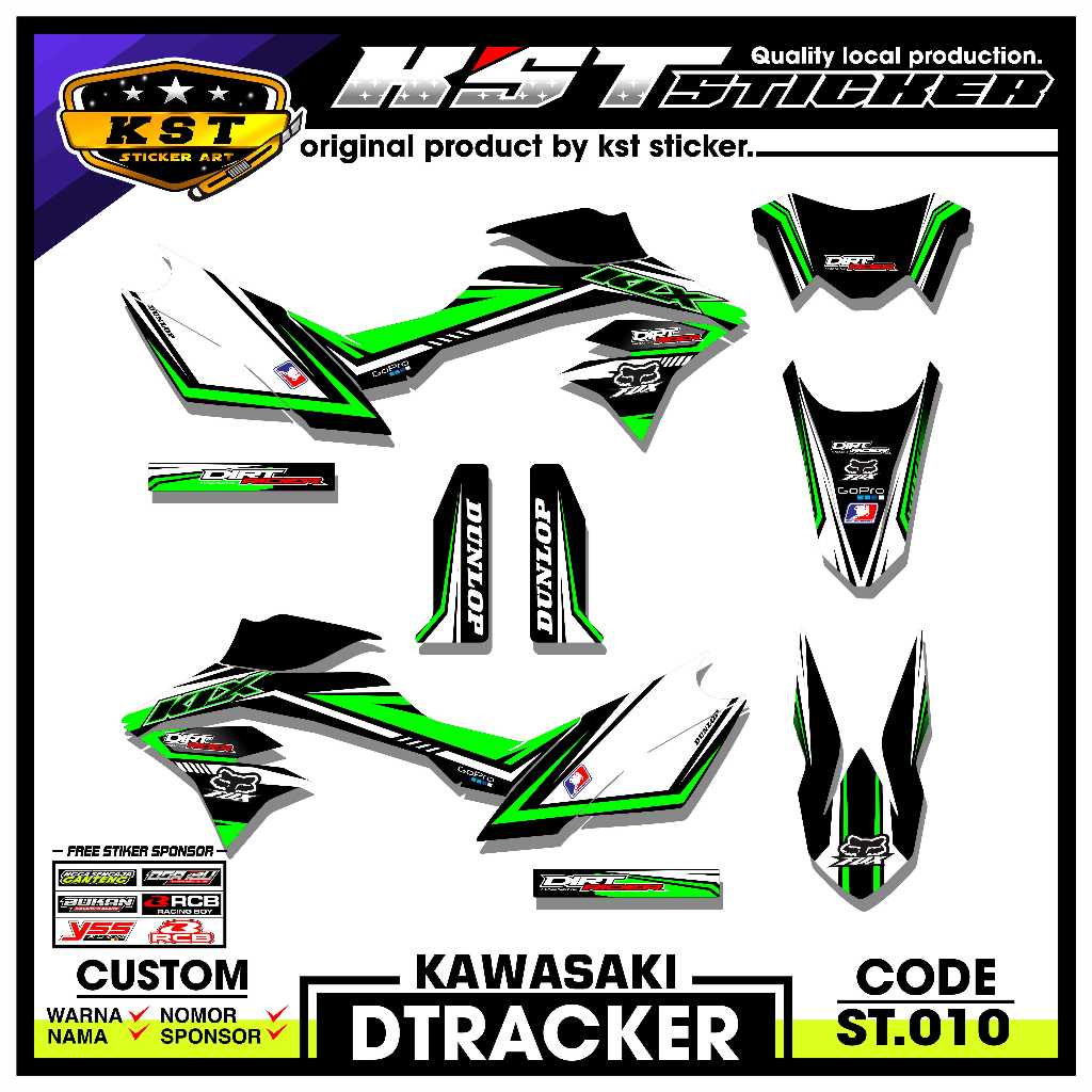 Striping Dtracker - Sticker Striping Kawasaki Dtracker. ST 010