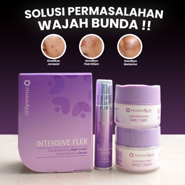Cream penghilang flek hitam By Pharmaskin Solution Intensive Flek Daily Pharmaskin Paket Flek Sep3