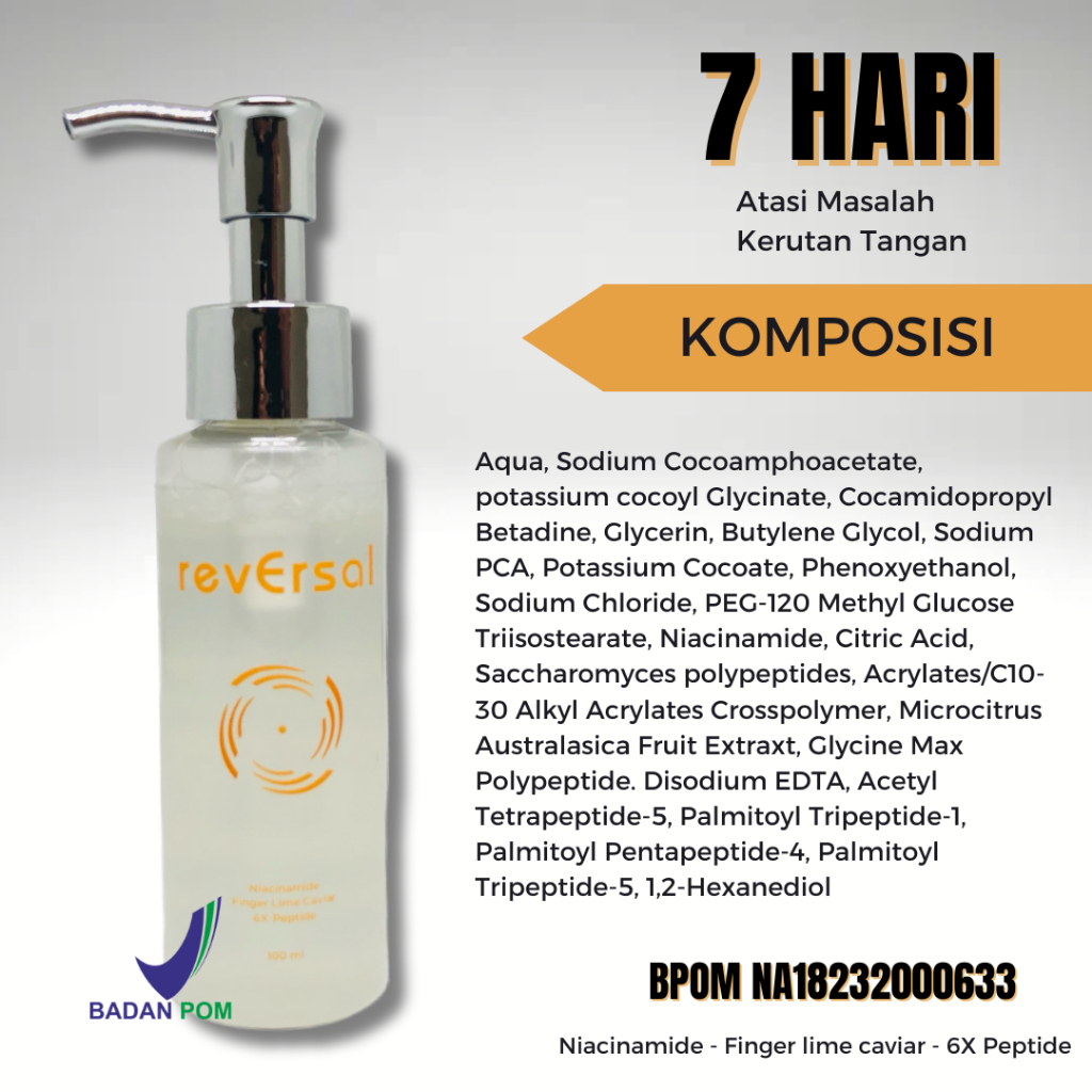 YC 22 [ PAKET 2 BOTOL ] REVERSAL SKIN WASH UNTUK ATASI KULIT KERIPUT, CREAM TANGAN KERIPUT DAN KASAR
